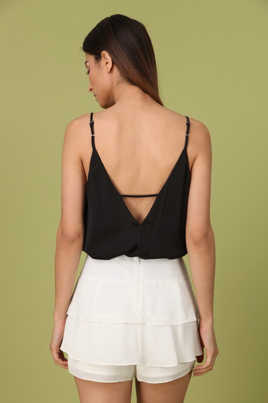 Short-Falda Blanca con Olanes