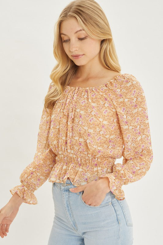 Blusa de Manga larga con Estampado Floral