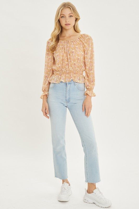 Blusa de Manga larga con Estampado Floral