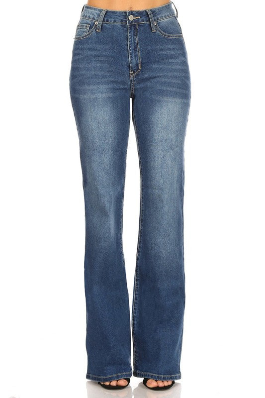 Pantalón Wide Leg de Mezclilla Azul