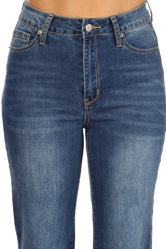 Pantalón Wide Leg de Mezclilla Azul