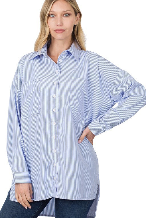 Camisa Oversize de Rayas