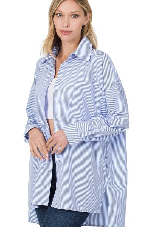 Camisa Oversize de Rayas