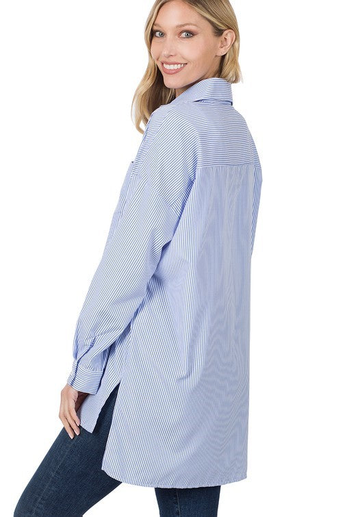Camisa Oversize de Rayas